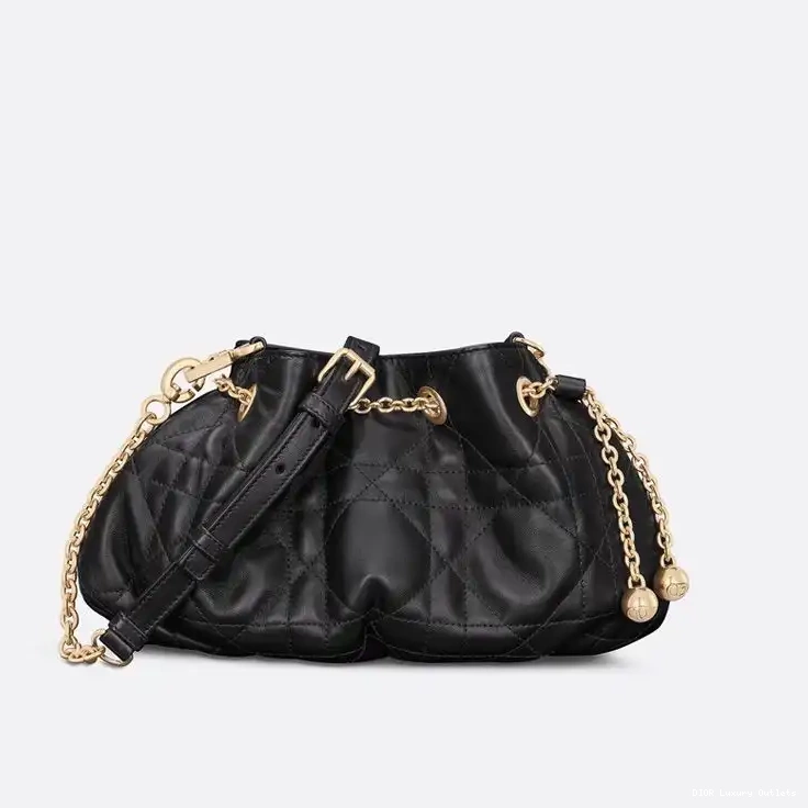 Bag Lambskin Ammi Dior Macrocannage Black Small 0702 Luxury